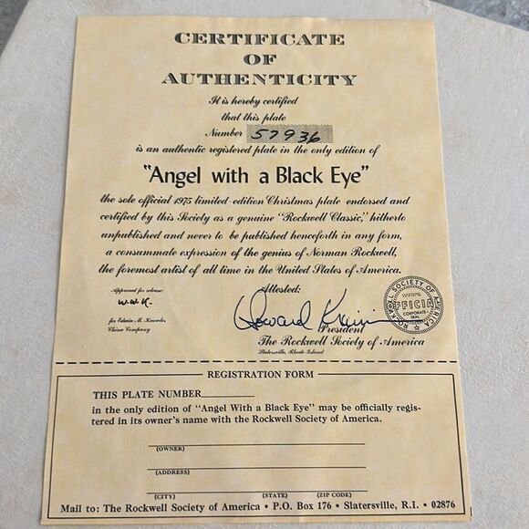 Norman Rockwell Collectable Plate - Picture 5 of 6